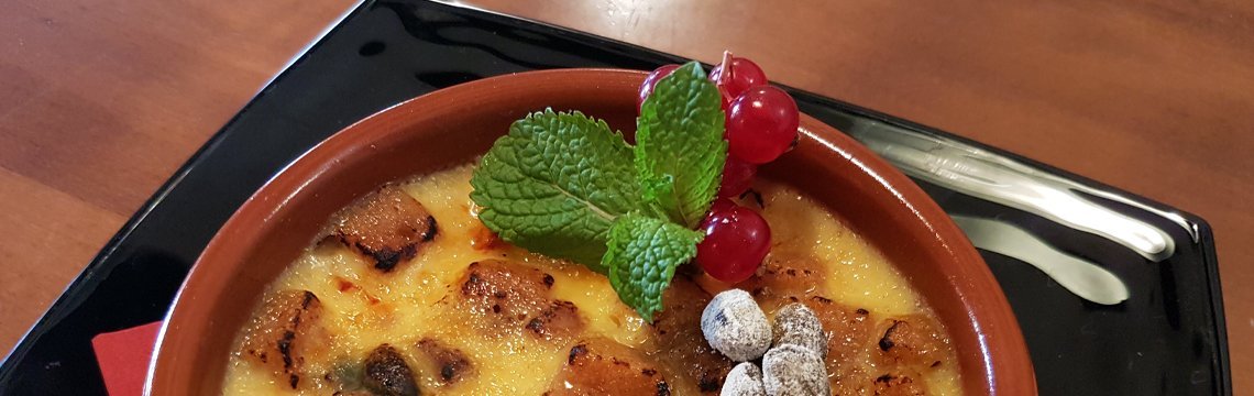 Bandeau plat saison creme brulée