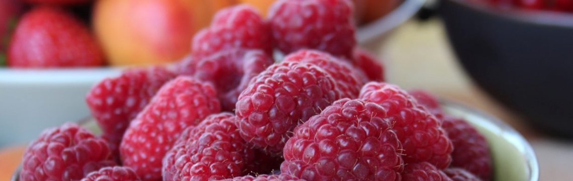 Bandeau plat saison framboise